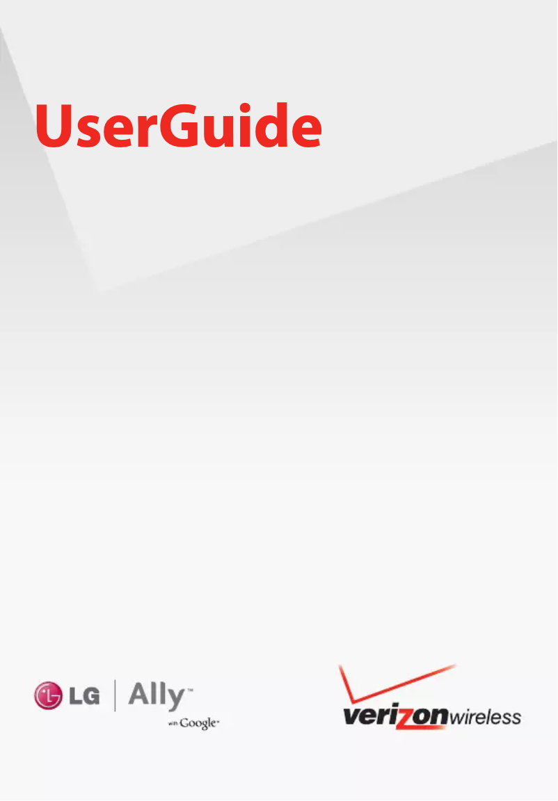 Page 1 de la notice Manuel utilisateur LG Ally