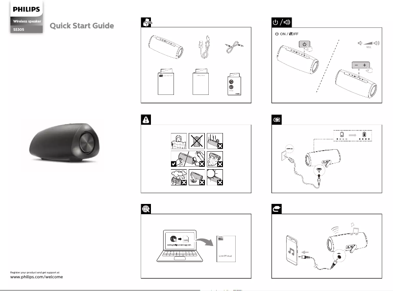Page 1 of the manual Quick Start Guide Philips TAS5305