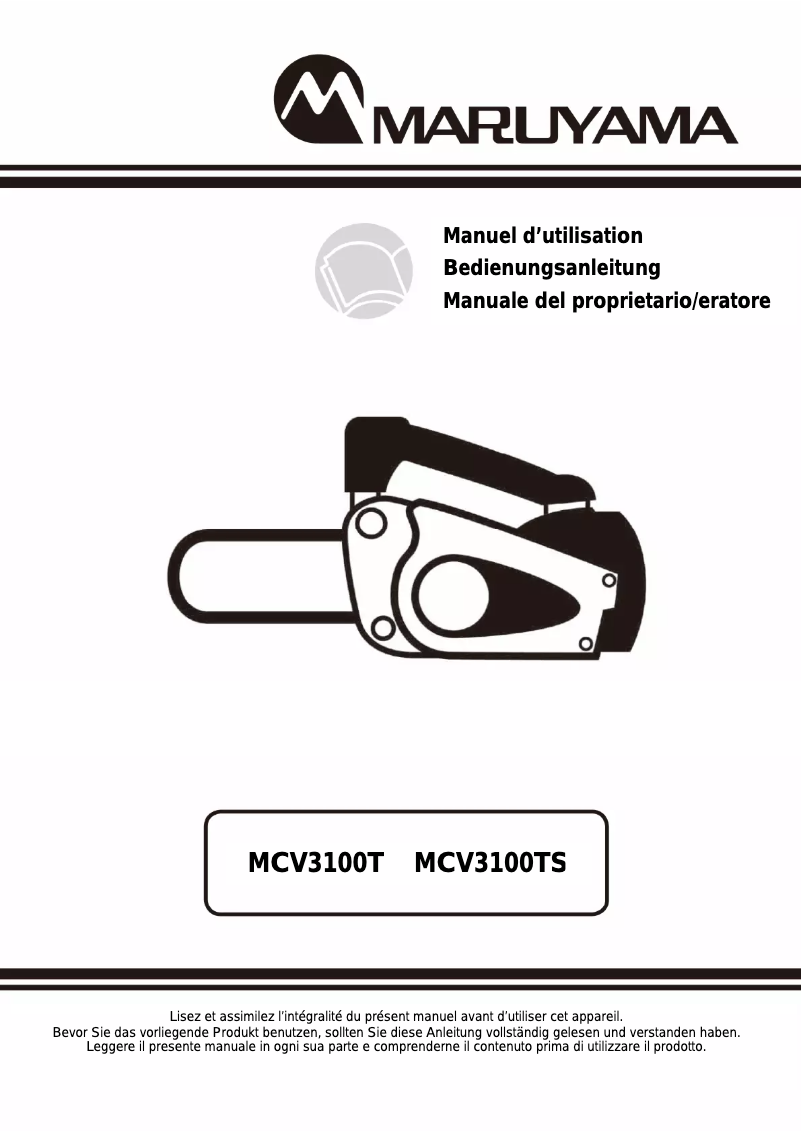 Página 1 del manual Manual de usuario Maruyama MCV3100T