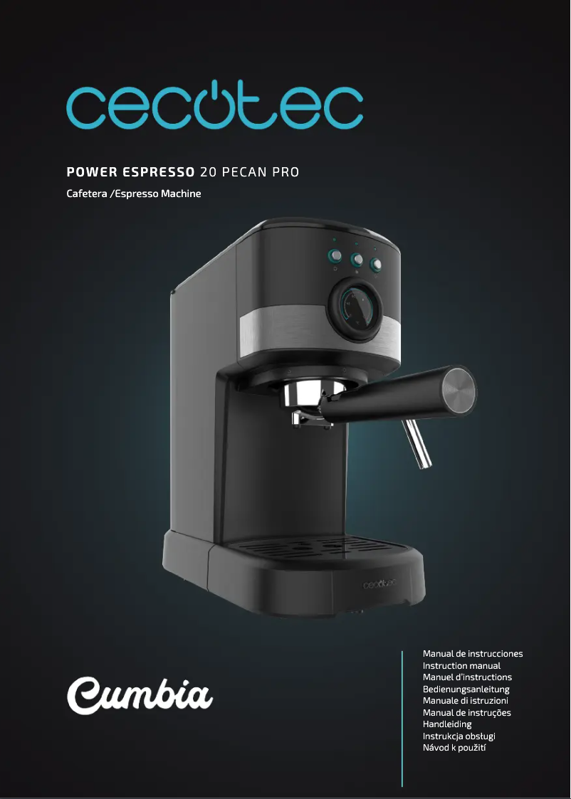 Página 1 del manual Manual de usuario Cecotec Power Espresso 20 Pecan Pro