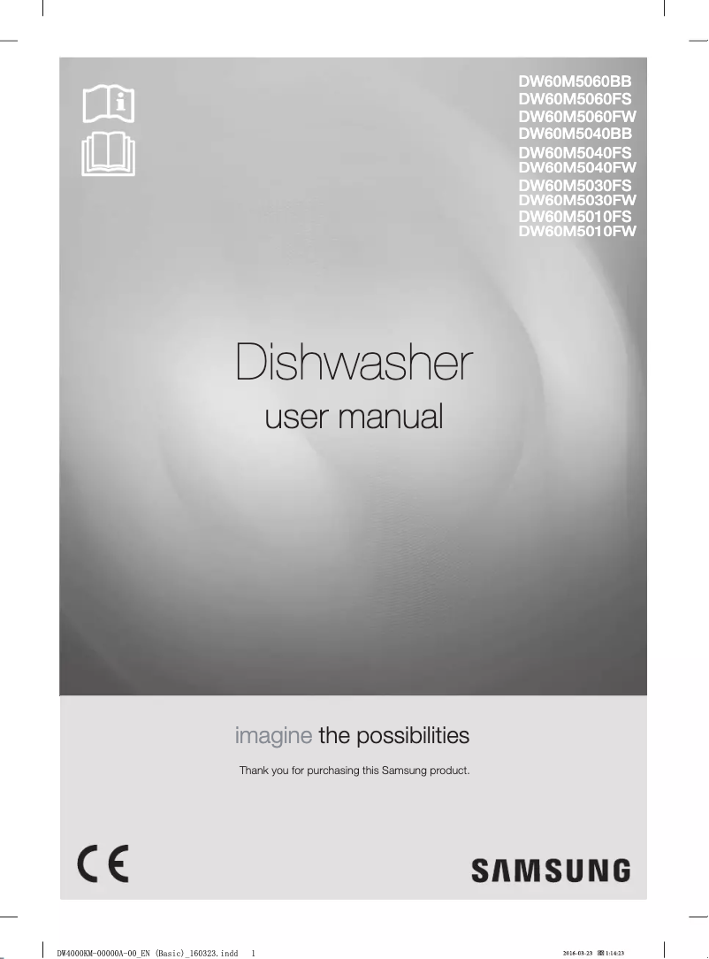 Page 1 de la notice Manuel utilisateur Samsung DW60M5060FW