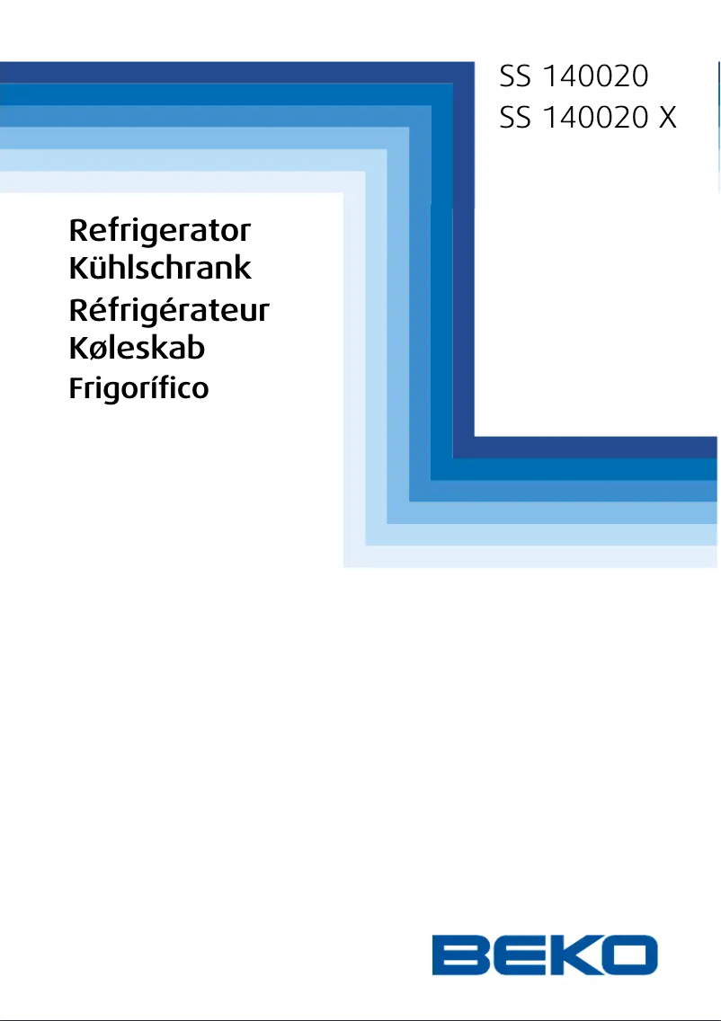 Page 1 de la notice Manuel utilisateur Beko SS140020