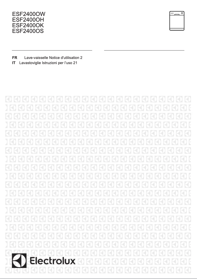 Page 1 de la notice Mode d'emploi Electrolux ESF2400OH
