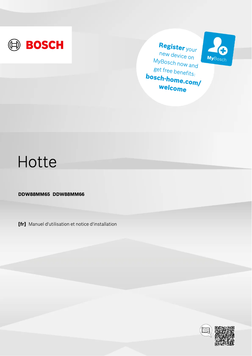 Page 1 de la notice Manuel utilisateur Bosch DDW88MM66
