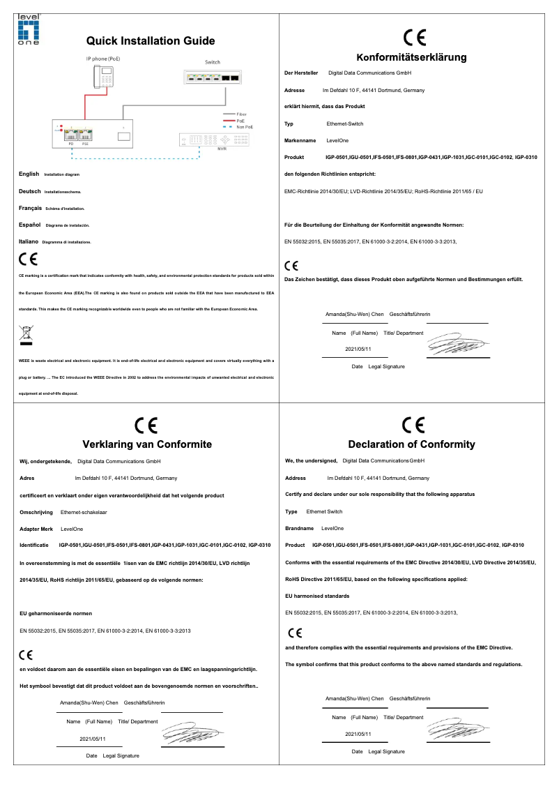 Página 1 del manual Manual de usuario LevelOne IGP-0310