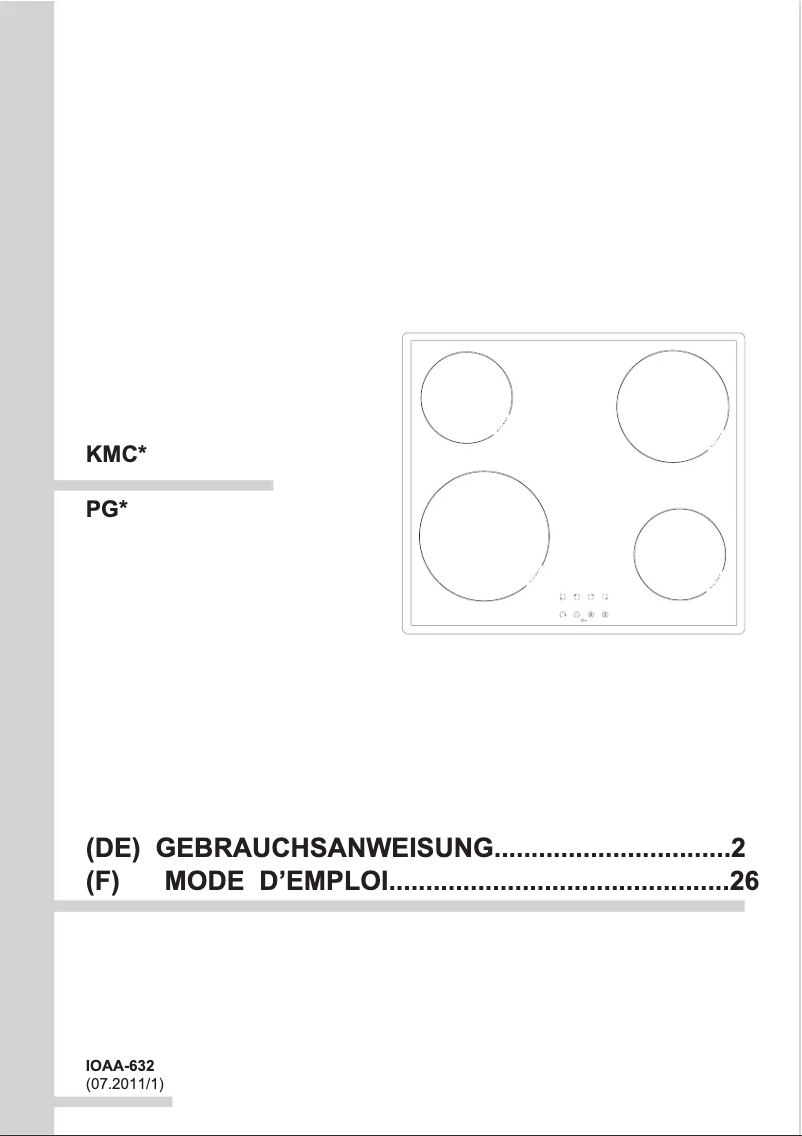 Page 1 de la notice Manuel utilisateur Amica KMI 13298 C