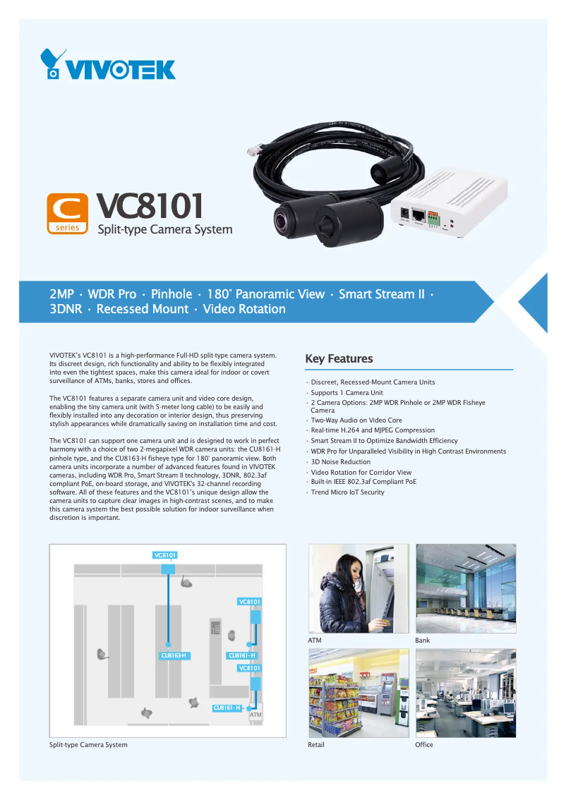 Page 1 of the manual Technical Sheet Vivotek 2MP 180