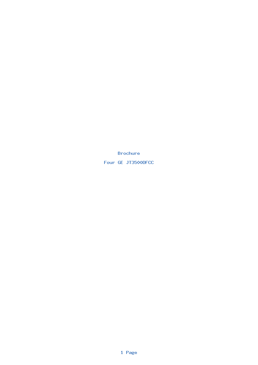 Page 1 de la notice Brochure GE JT3500DFCC