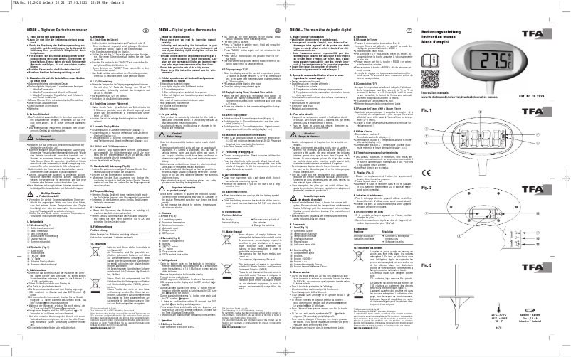 Page 1 de la notice Manuel utilisateur TFA Orion 30.2024.06