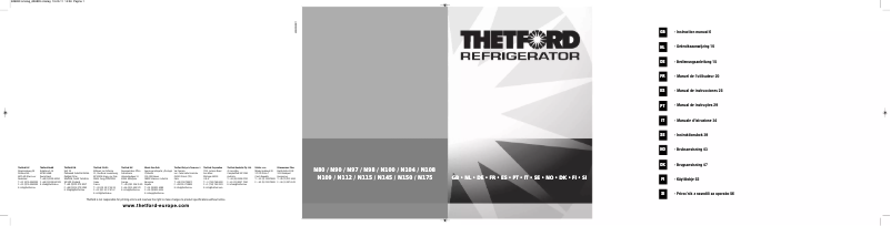 Page 1 de la notice Manuel utilisateur Thetford N100 Premium