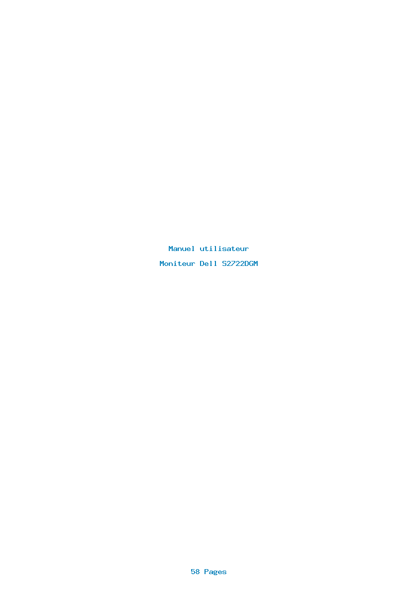 Page 1 de la notice Manuel utilisateur Dell S2722DGM