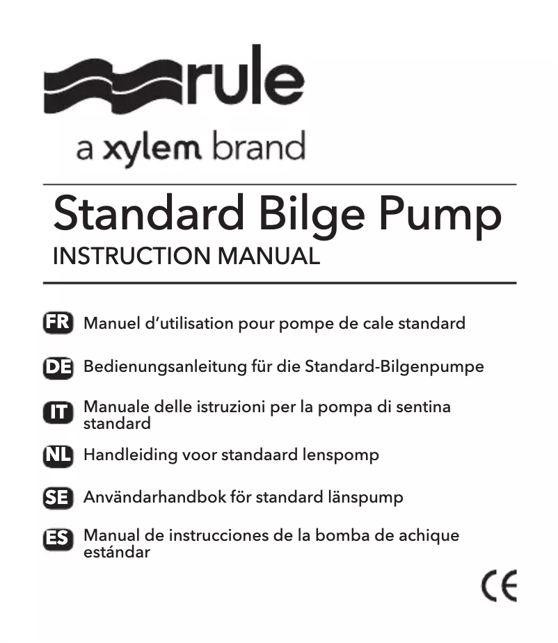 Page 1 de la notice Manuel utilisateur Rule Standard Bilge Pump
