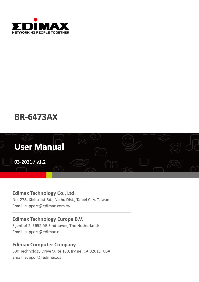 Page 1 de la notice Manuel utilisateur Edimax BR-6473AX