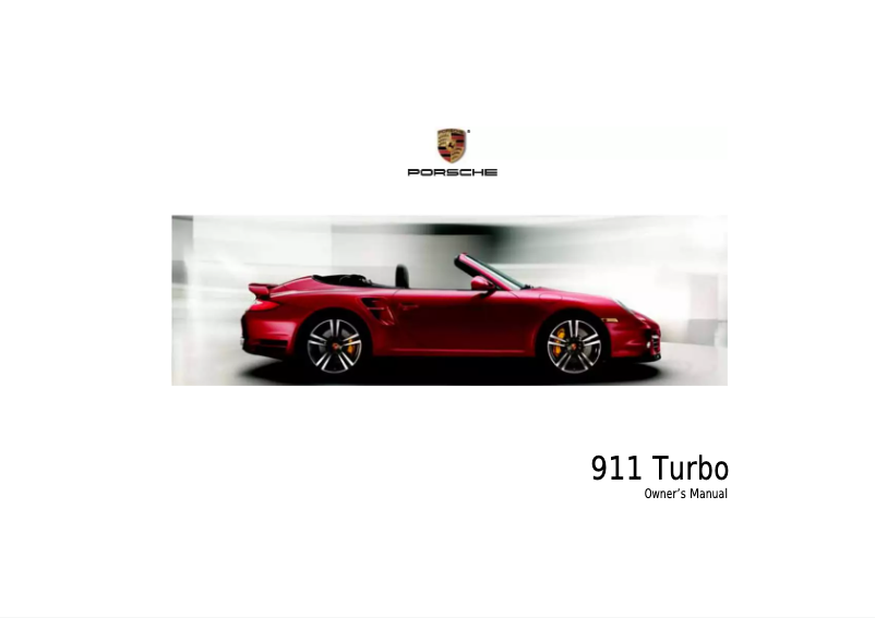 Page 1 de la notice Manuel utilisateur Porsche 911 Turbo (2009)