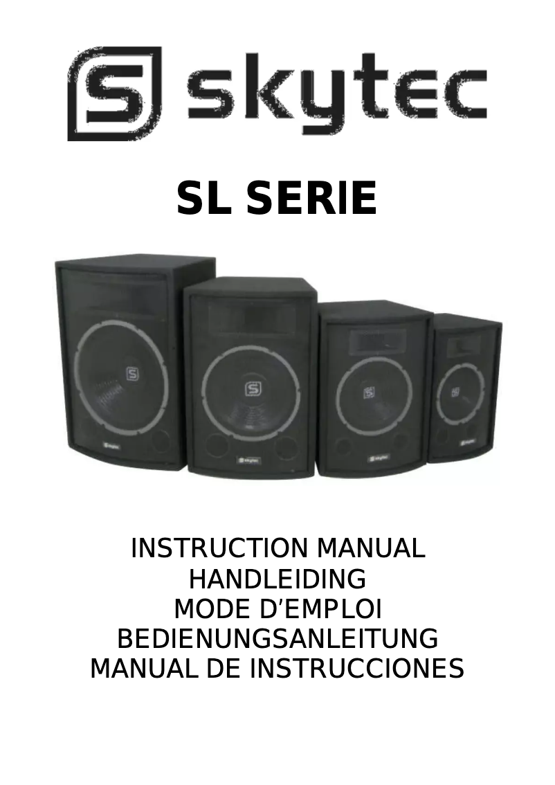 Page 1 de la notice Manuel utilisateur Skytec SL8