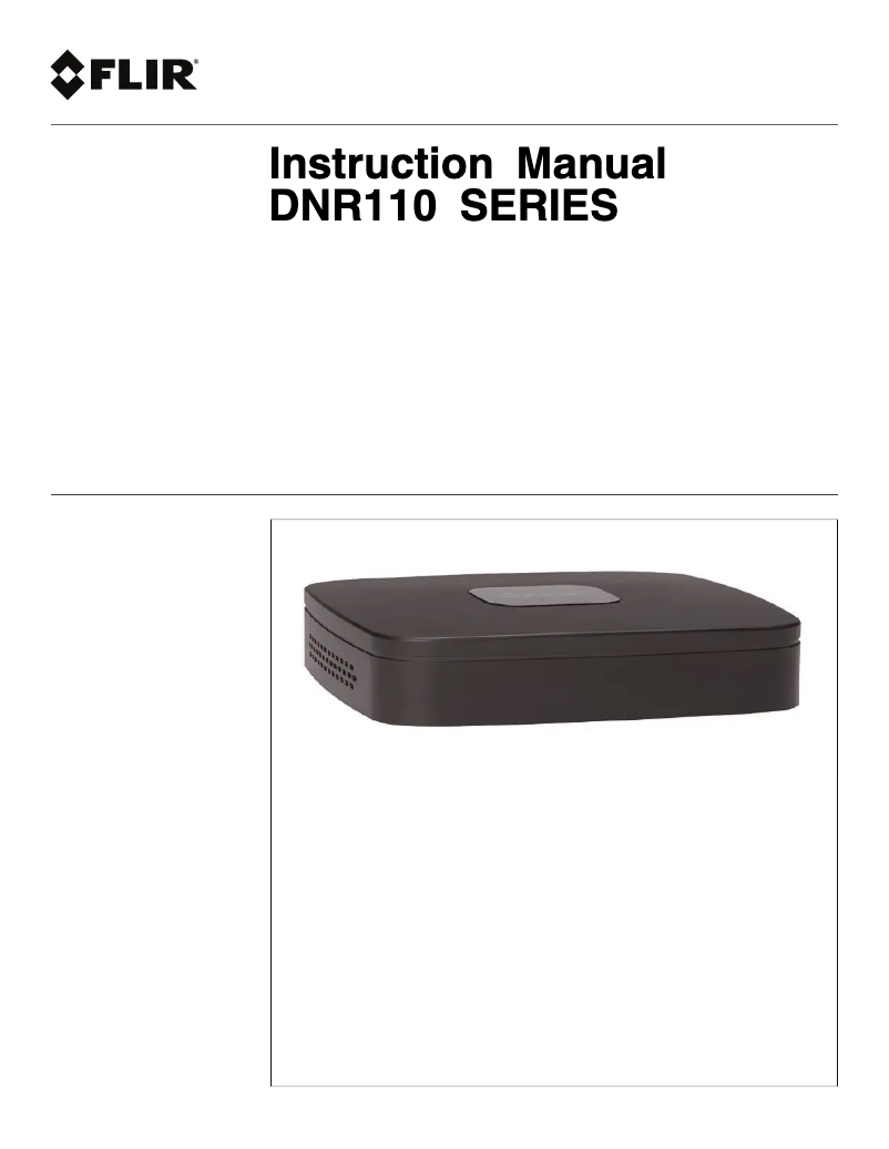 Page 1 de la notice Manuel utilisateur FLIR DNR1143
