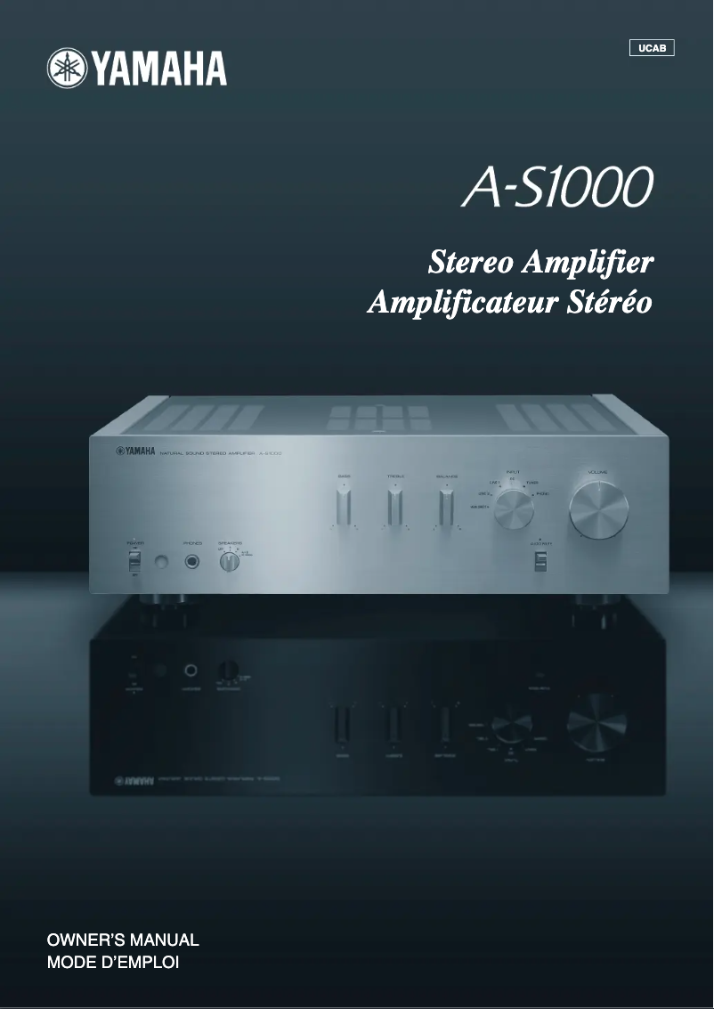 Page 1 de la notice Manuel utilisateur Yamaha A-S1000