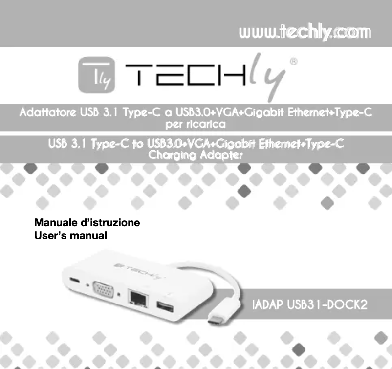 Page 1 de la notice Manuel utilisateur Techly IADAP USB31-DOCK2