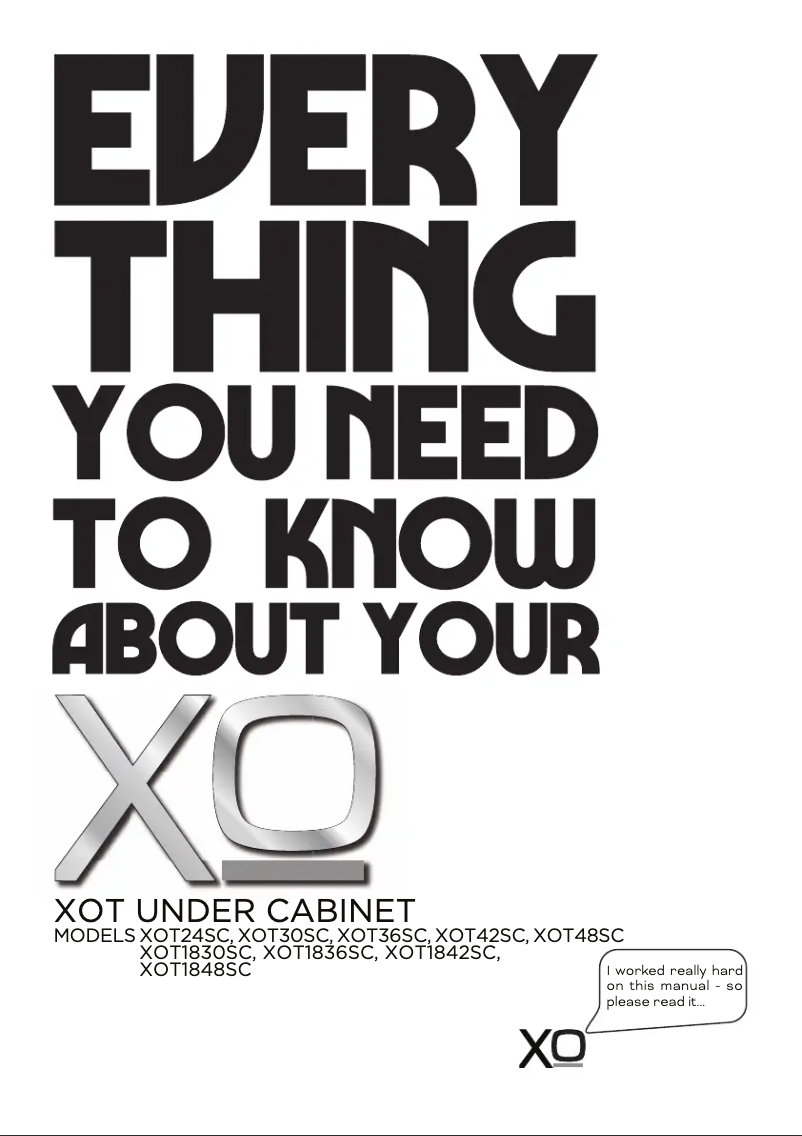 Page 1 de la notice Manuel utilisateur XO XOT30SC