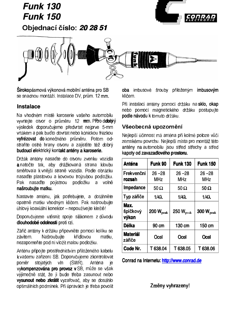 Page 1 de la notice Manuel utilisateur Midland Funk 150