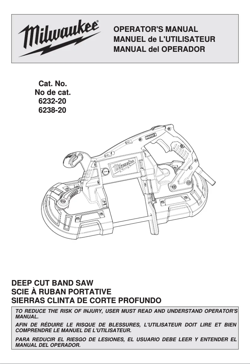 Page 1 de la notice Manuel utilisateur Milwaukee 6232-21