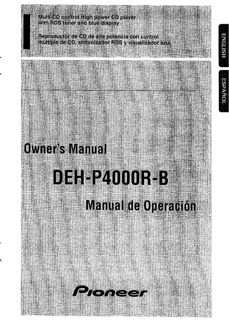 Página 1 del manual Manual de usuario Pioneer DEH-P4000R-B