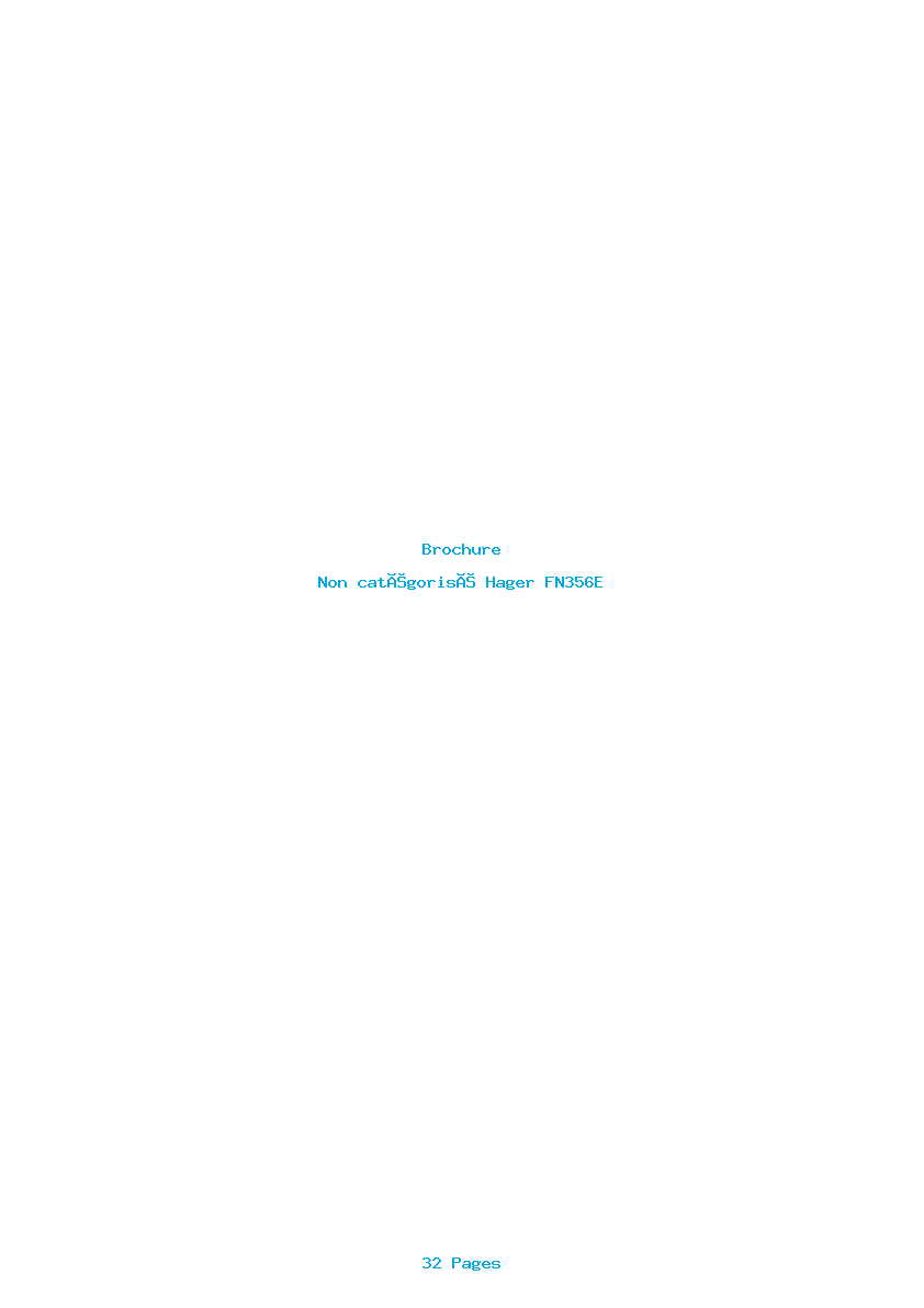 Image de la première page du manuel de l'appareil FN356E