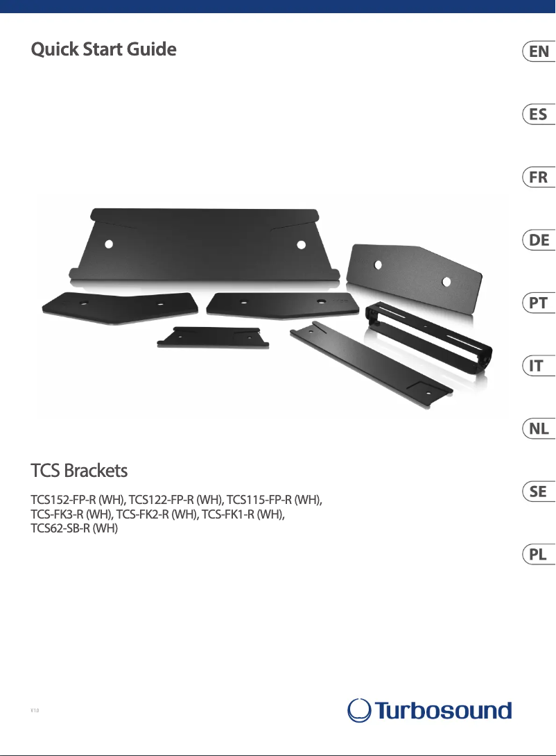 Página 1 del manual Guía de inicio rápido Turbosound TCS62-SB