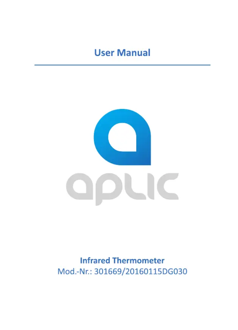 Page 1 of the manual User Manual Aplic 301669