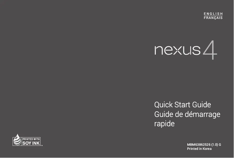 Page 1 de la notice Manuel utilisateur LG LG-E960