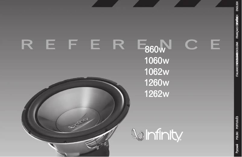 Page 1 de la notice Manuel utilisateur Infinity 860w