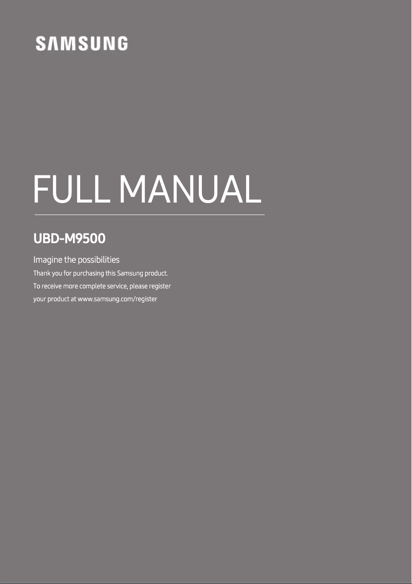 Página 1 del manual Manual de usuario Samsung A-UBD-M9500