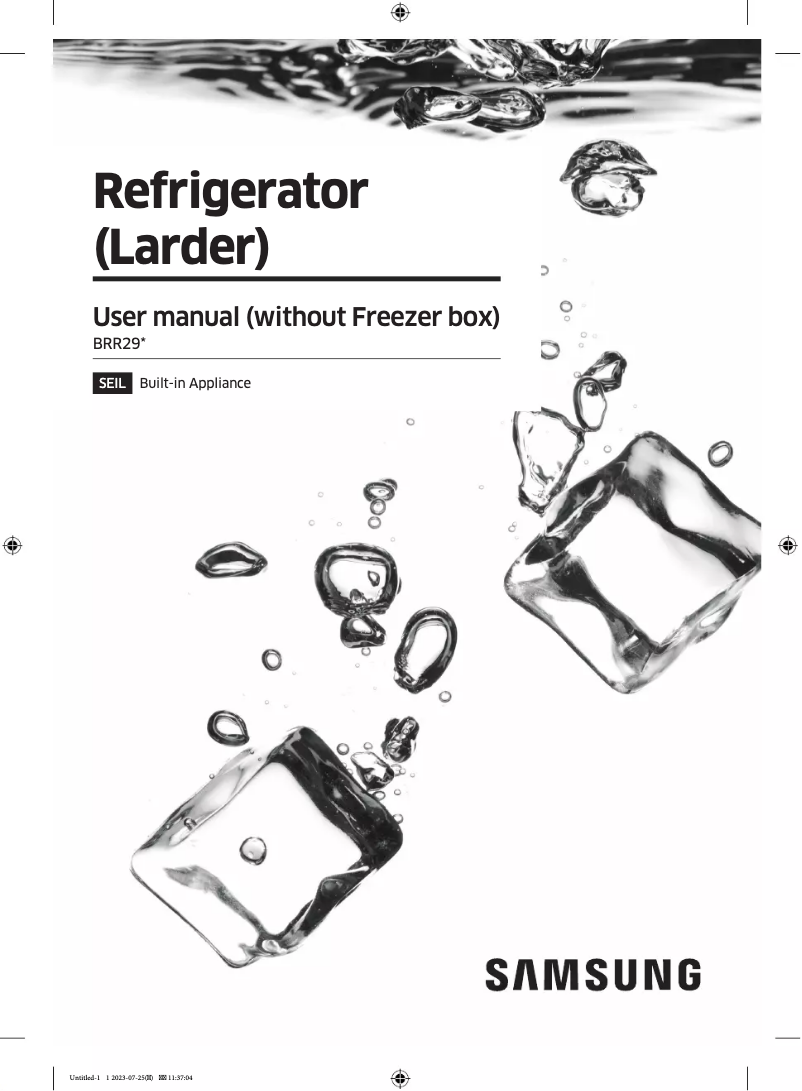 Página 1 del manual Manual de usuario Samsung BRR297235WW