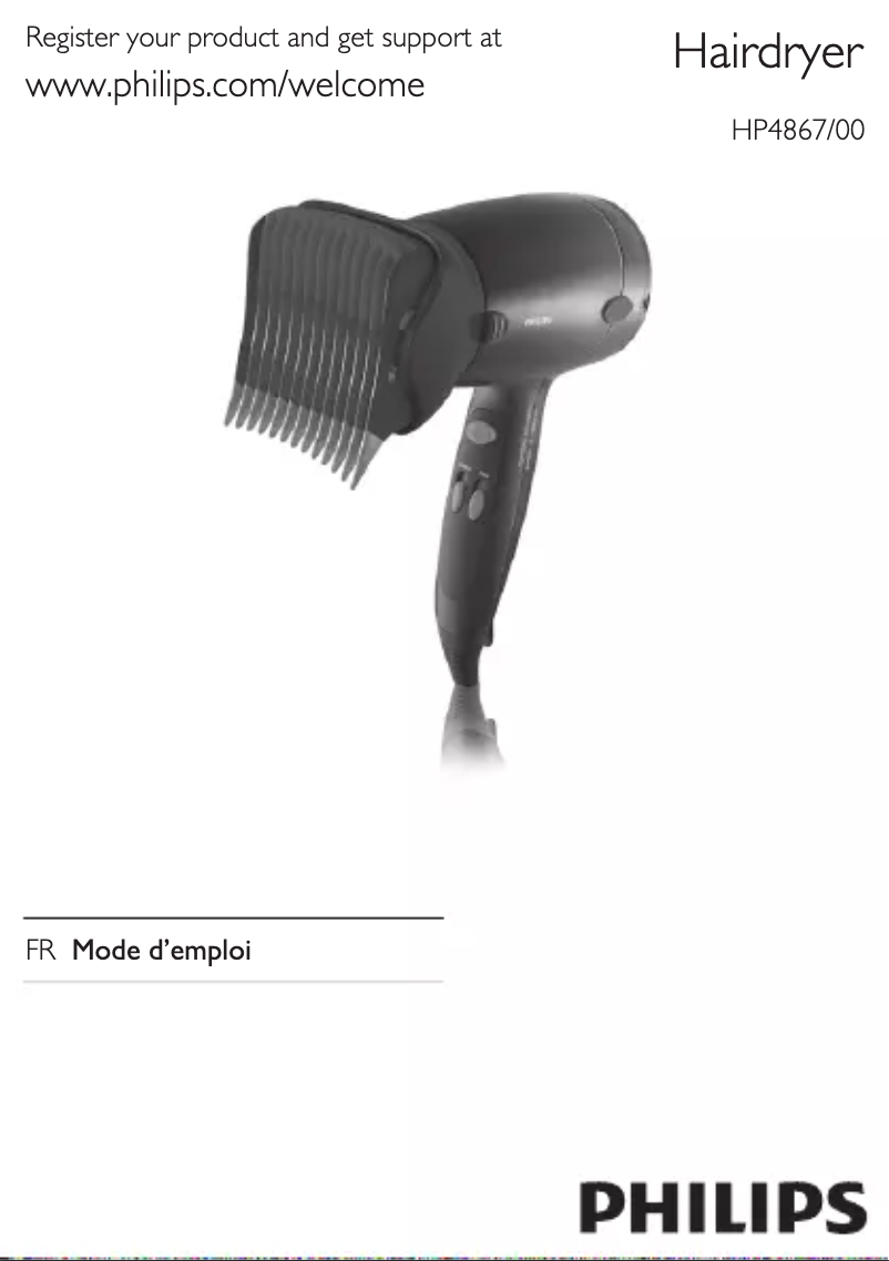 Página 1 del manual Manual de usuario Philips SalonDry 'n Straight HP4867