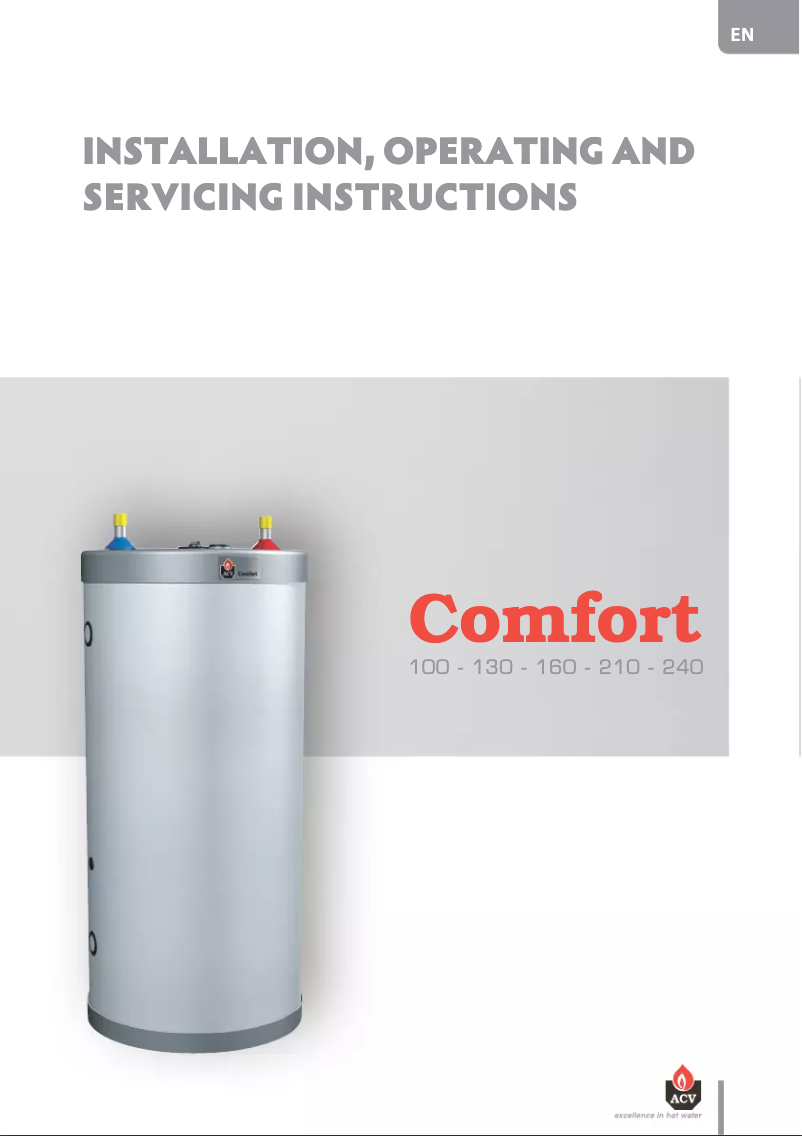 Página 1 del manual Manual de usuario ACV Comfort 160