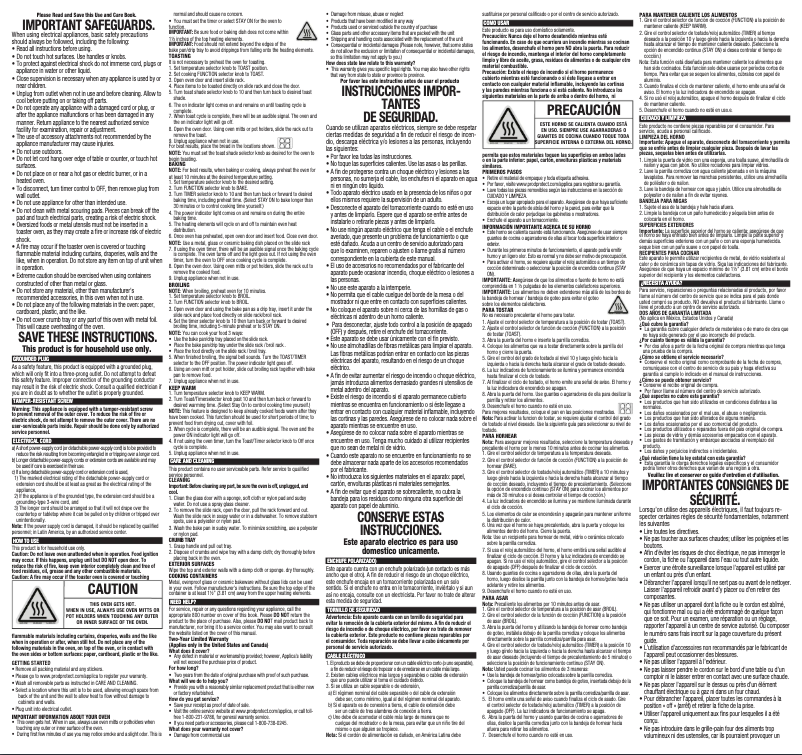 Page n°1 - Manuel utilisateur Black & Decker TO1313SWD