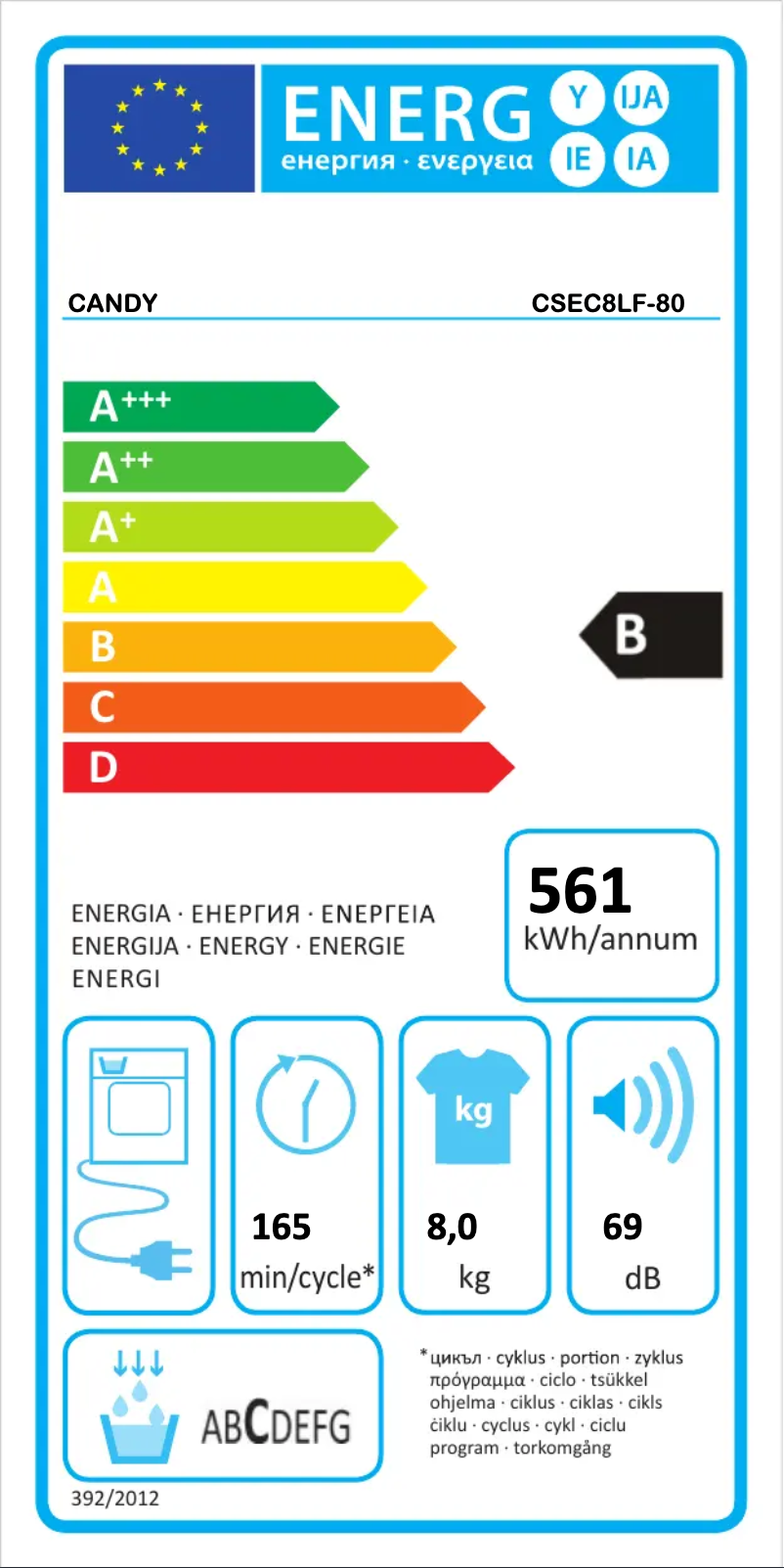 Image de la première page du manuel de l'appareil CSEC8LF-80