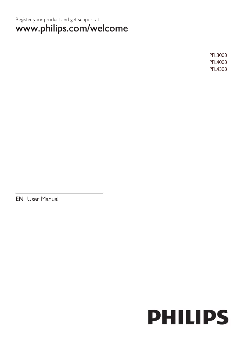 Page 1 of the manual User Manual Philips 39PFL4308