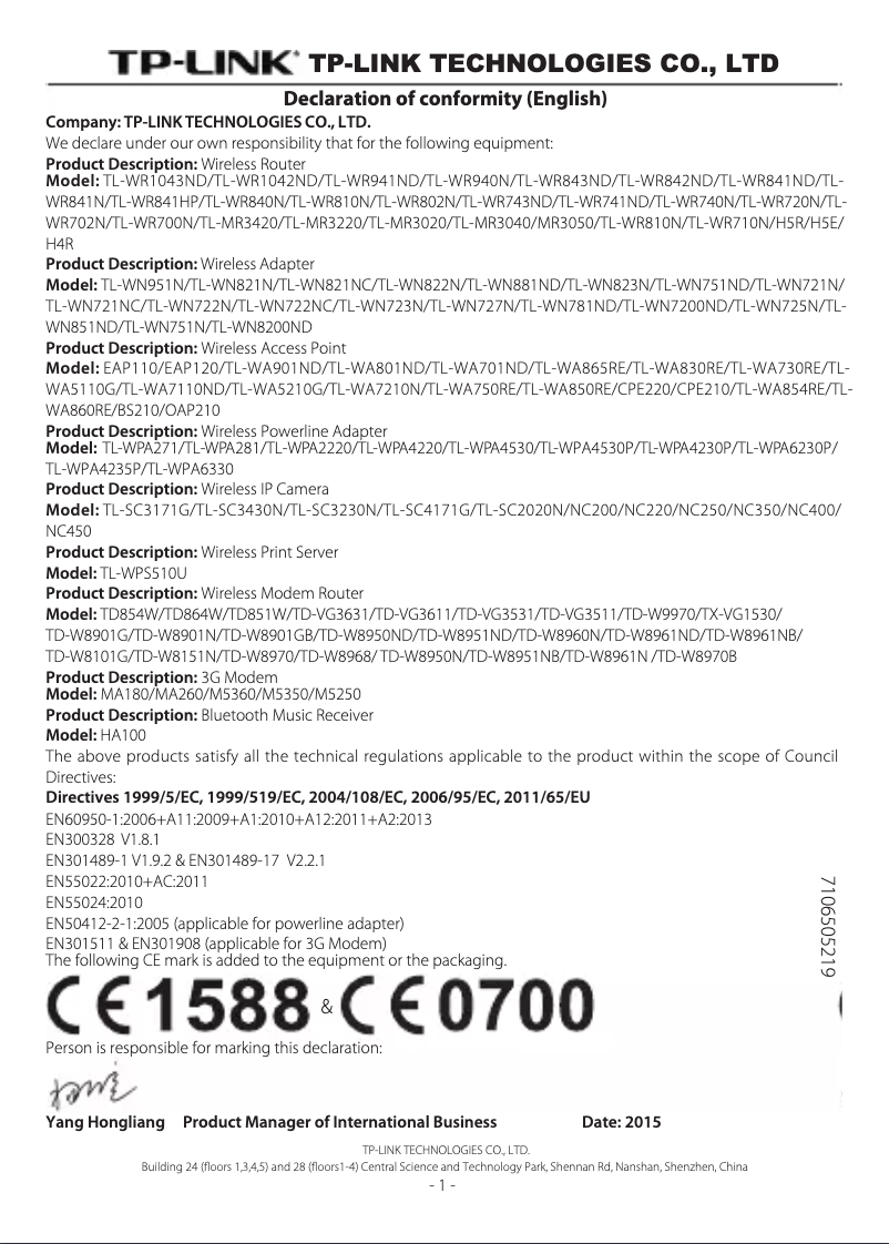 Page 1 de la notice Guide d'installation TP-Link TD-W8970