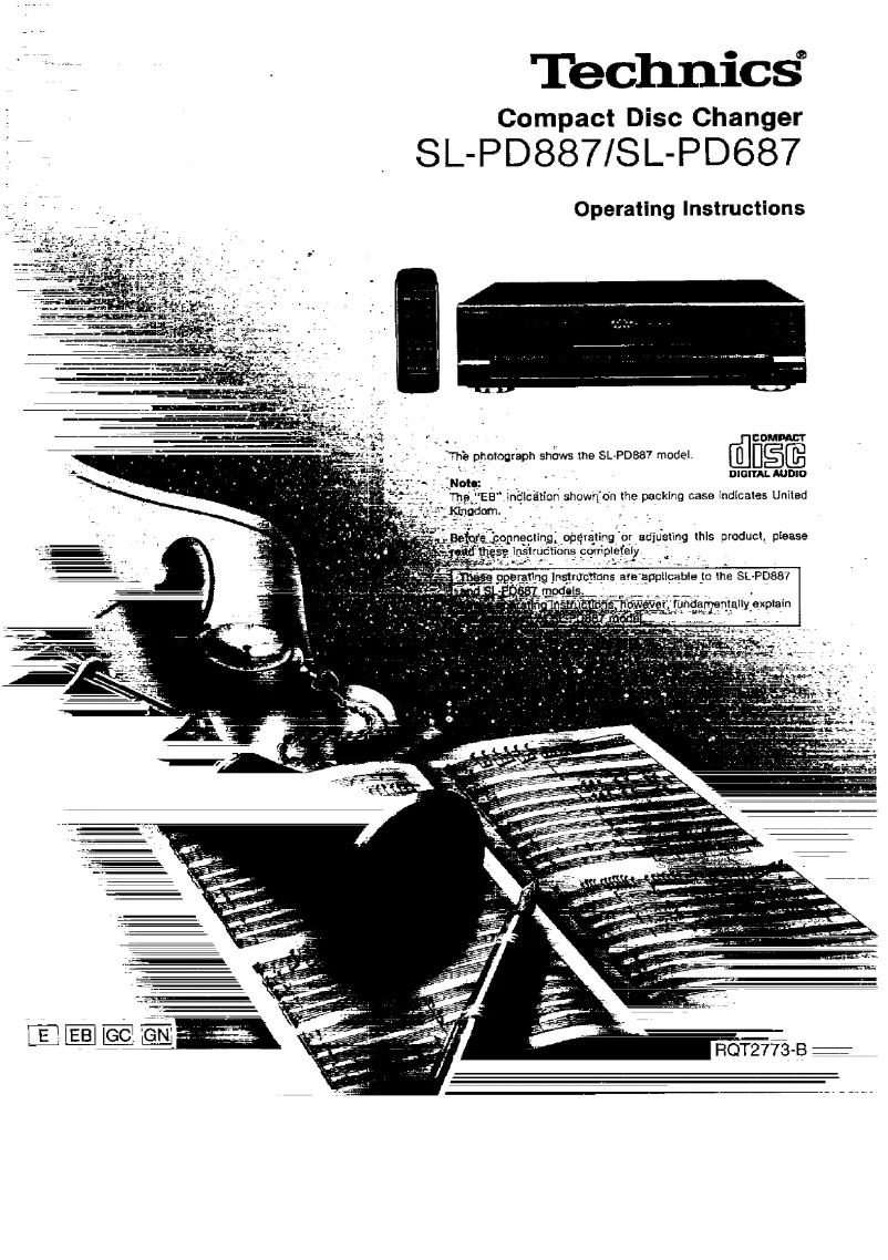 Page 1 de la notice Manuel utilisateur Technics SL-PD887