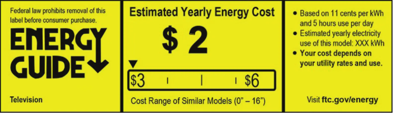 Page 1 de la notice Label énergétique Naxa NT-90