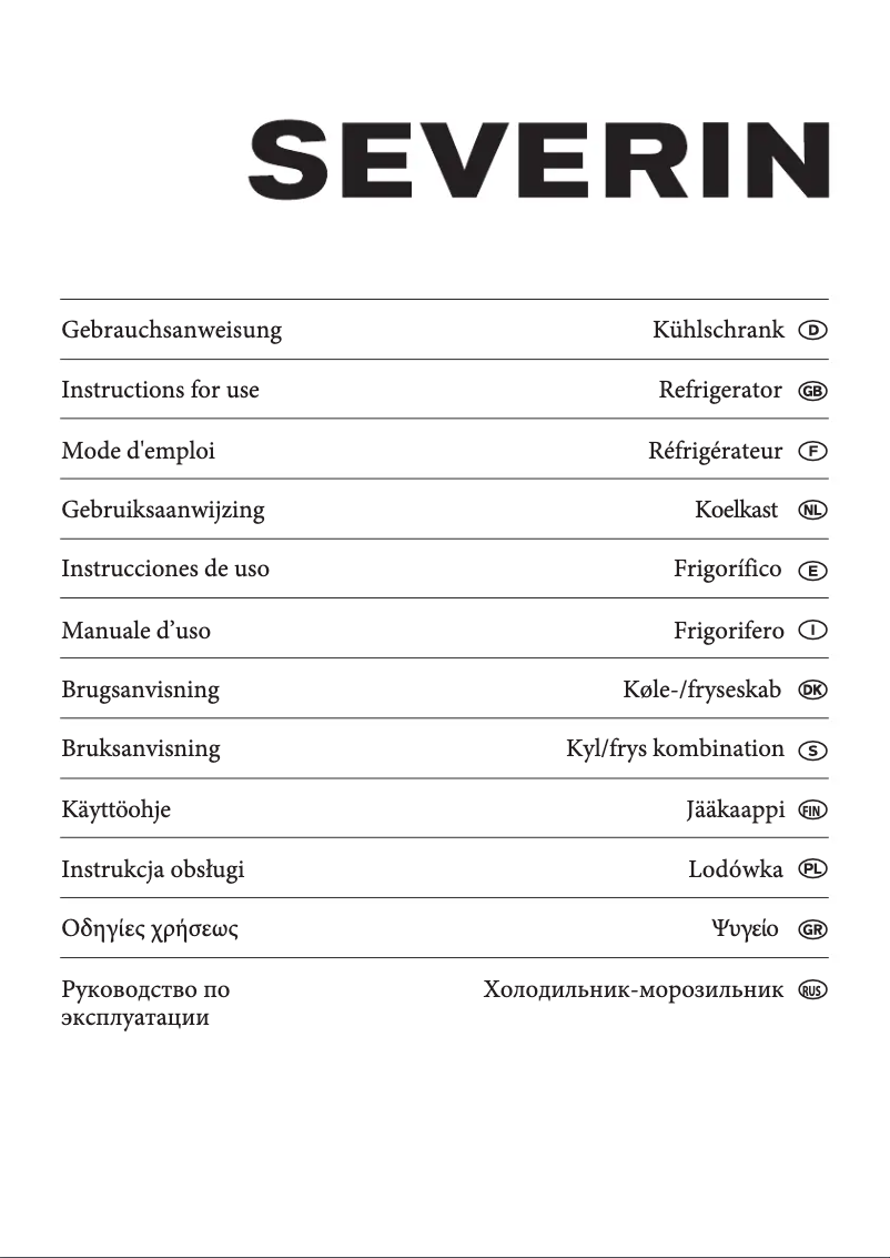 Page 1 de la notice Manuel utilisateur Severin KS 9791