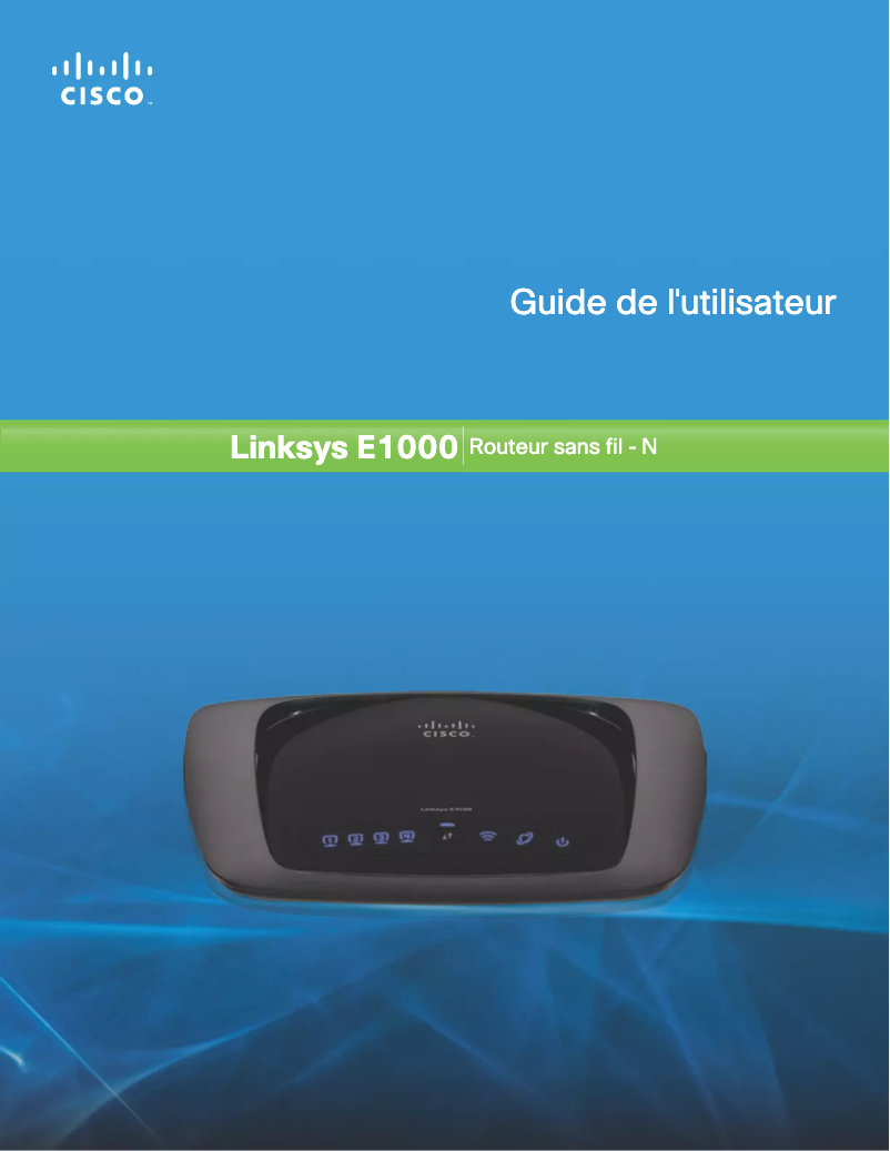 Page 1 de la notice Manuel utilisateur Linksys E1000