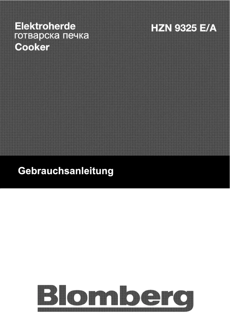 Page 1 de la notice Manuel utilisateur Blomberg HZN 9325 A
