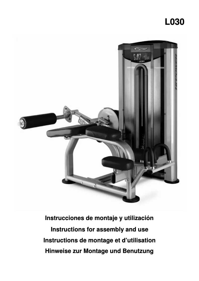 Page 1 de la notice Manuel utilisateur BH Fitness L030