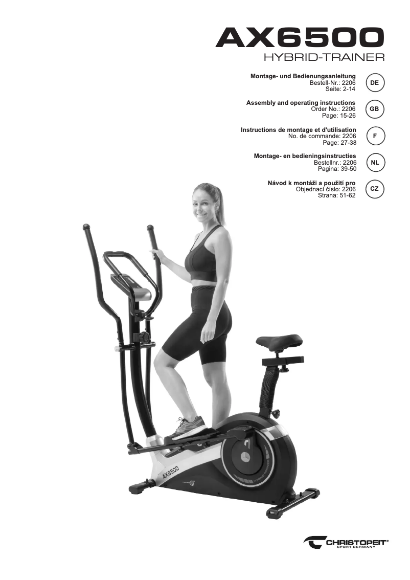 Page 1 de la notice Manuel utilisateur Christopeit AX 6500