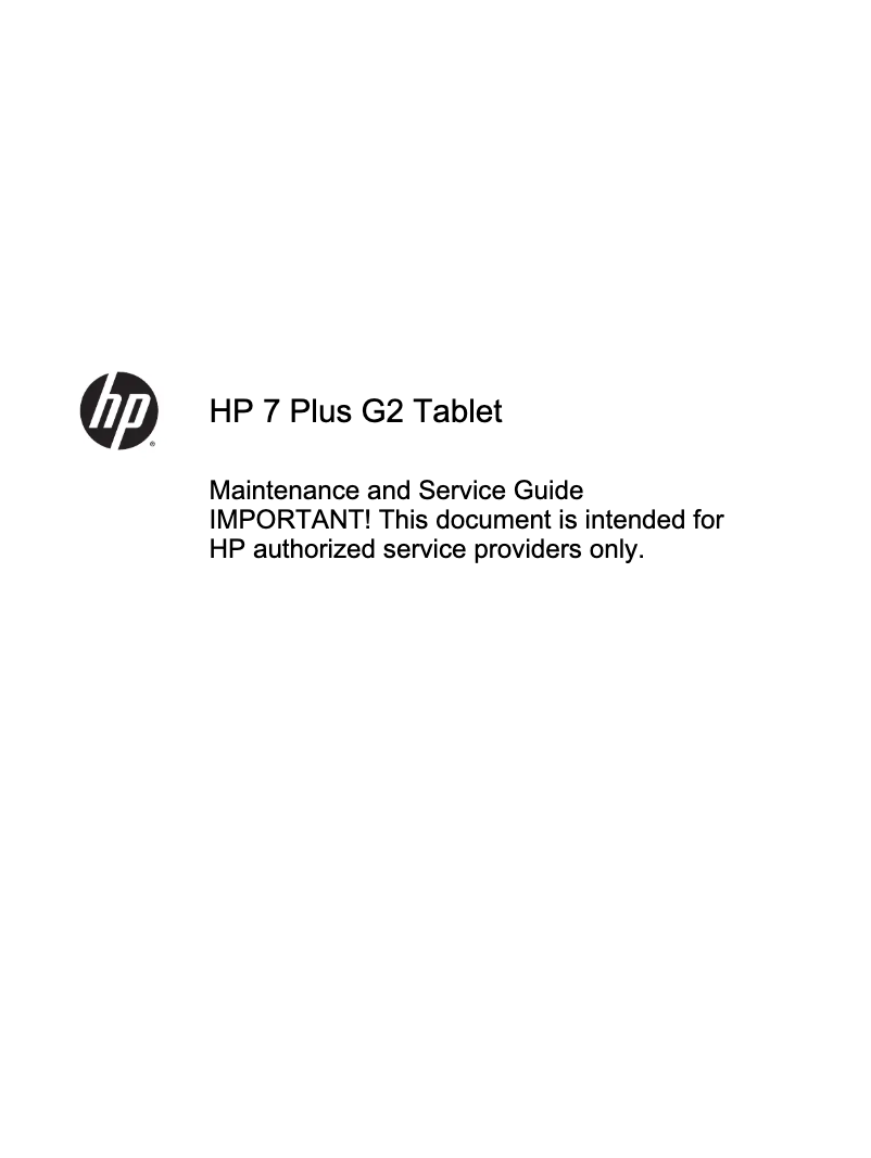 Página 1 del manual Manual de uso y mantenimiento HP 7 Plus G2