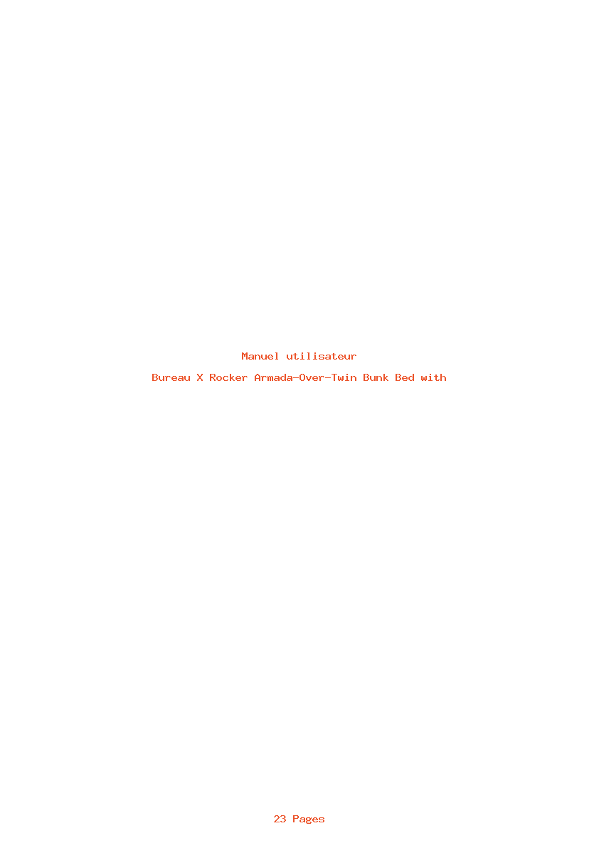 Page 1 de la notice Manuel utilisateur X Rocker Armada-Over-Twin Bunk Bed with