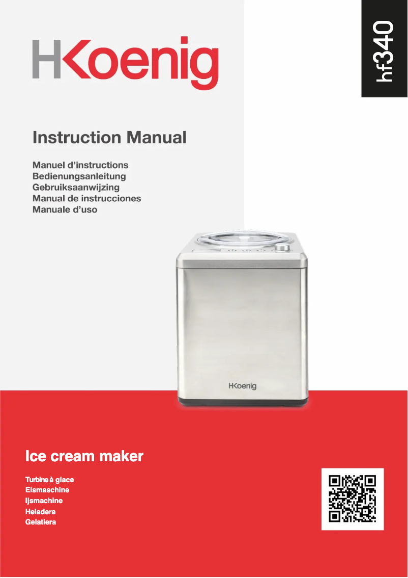 Page 1 de la notice Manuel utilisateur H.Koenig HF340