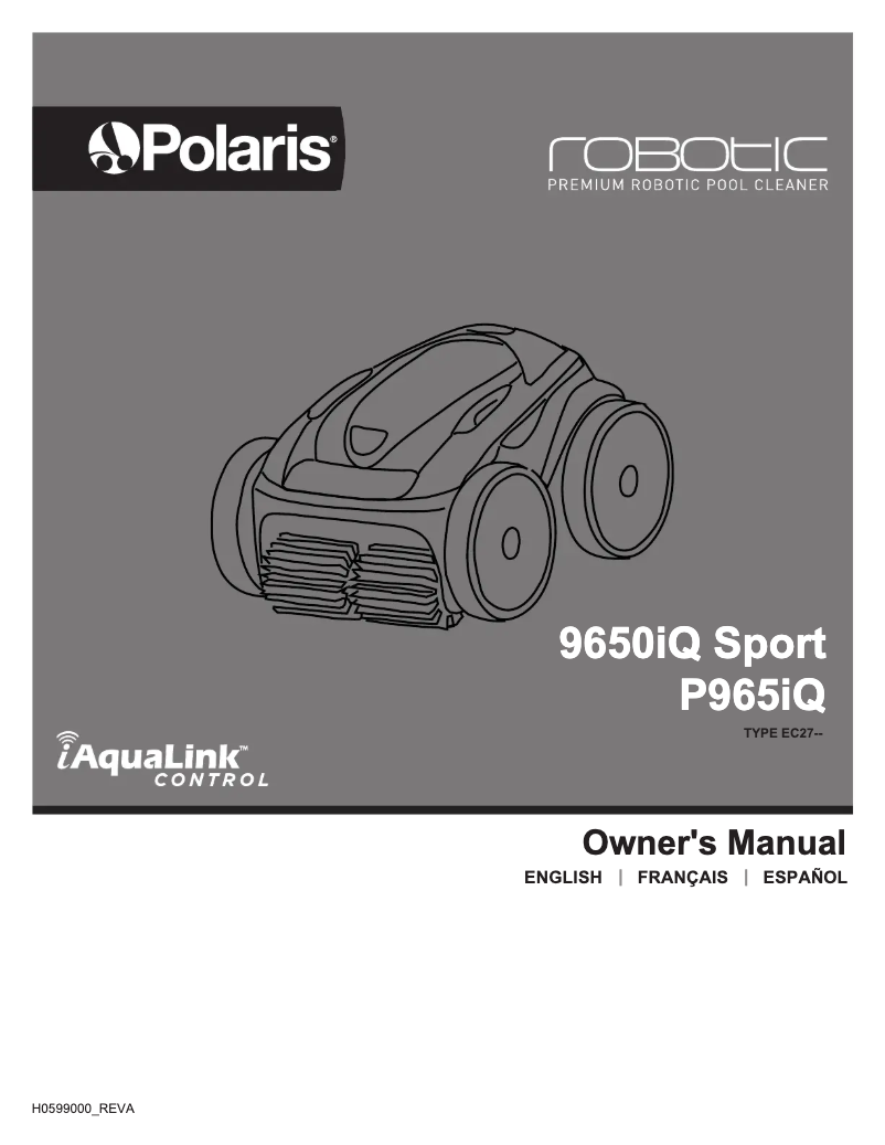 Page 1 de la notice Manuel utilisateur Polaris 9650iQ Sport